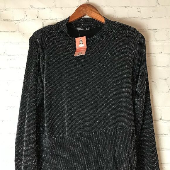 BOOHOO HIGH NECK SPLIT MAXI PARTY DRESS 14 - Picture 10 of 12